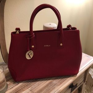 Red Furla Hang bag